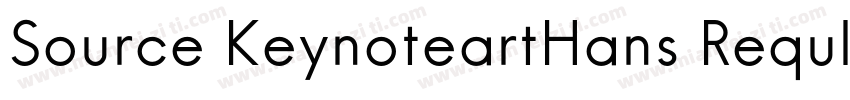 Source KeynoteartHans Reqular字体转换